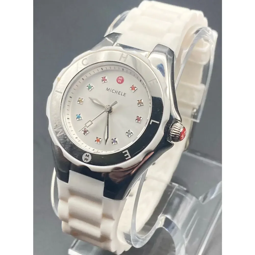 Michele Jelly Bean Tahitian KU15826 Women's Watch 34mm -Fresh Battery WR *READ* - Picture 5 of 14